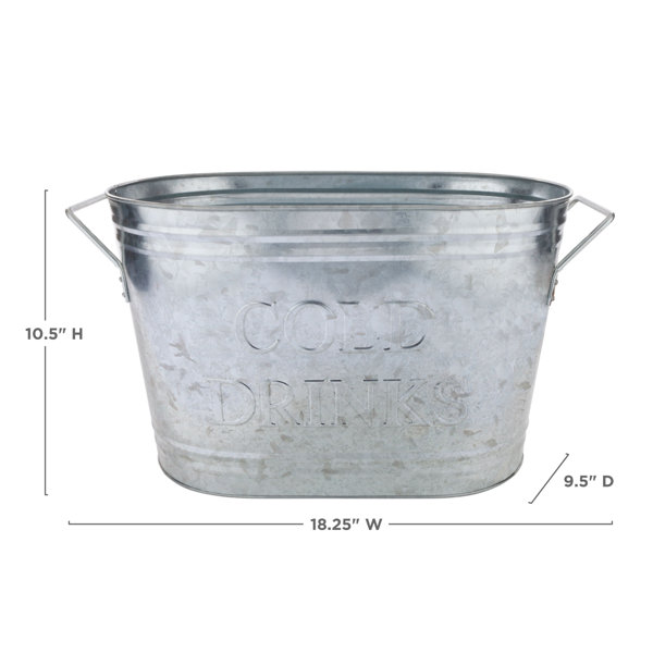 Galvanized ice bucket with sales lid